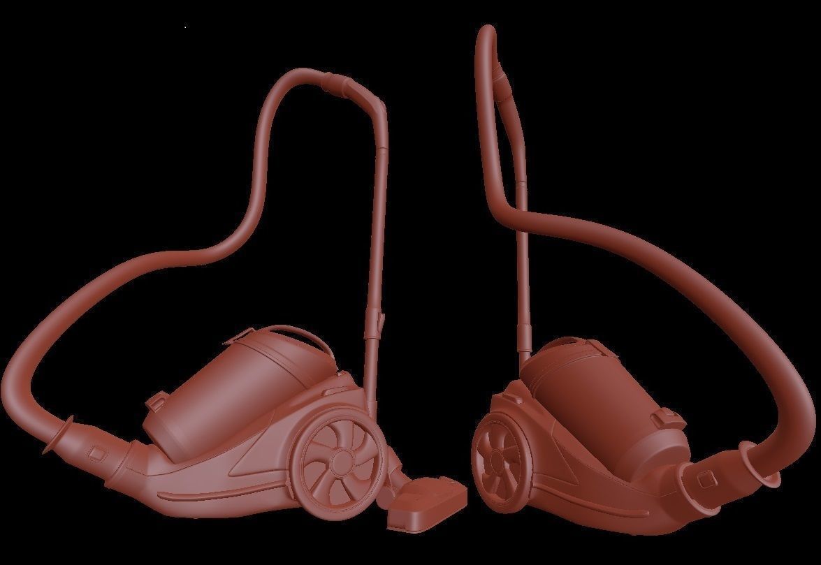 vacuum cleaner Low-poly 3D model_9