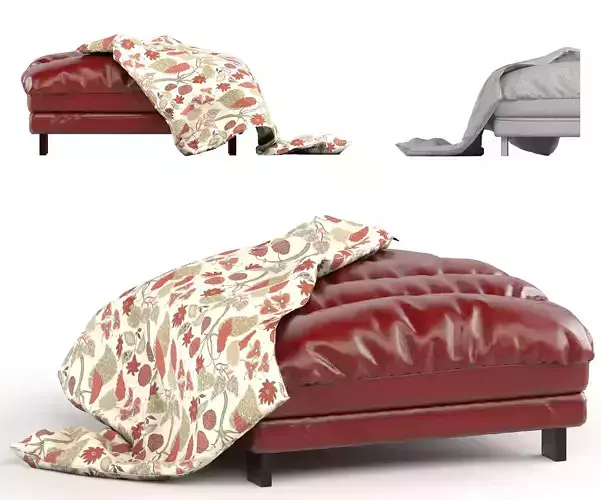 Pouf Single Seating and Blanket