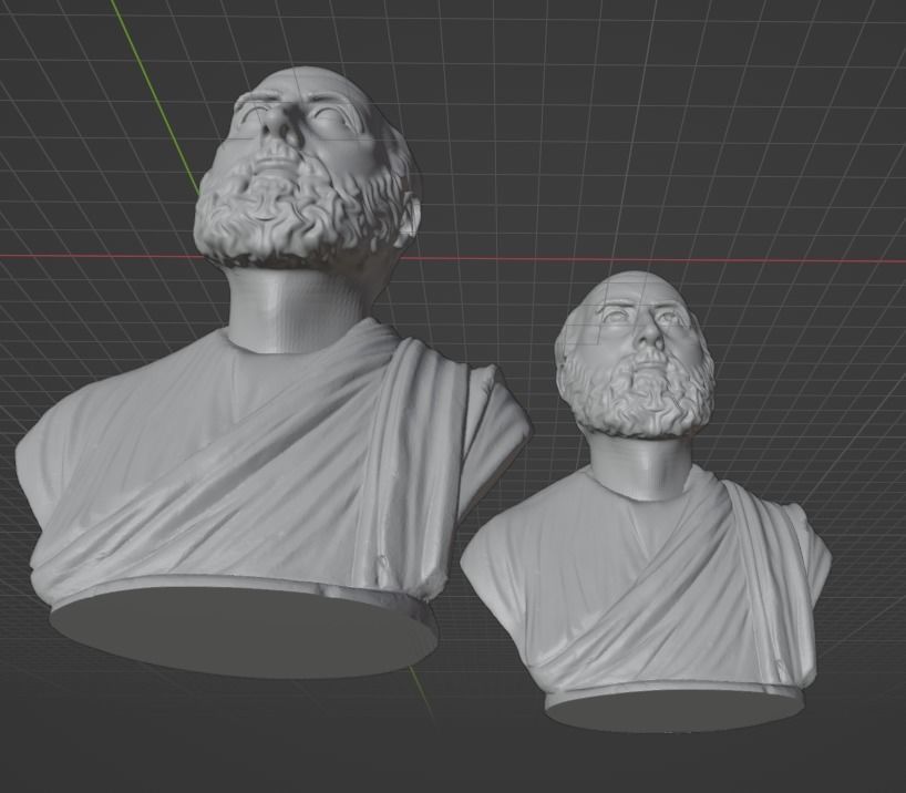 Hippocrates bust 3D print model_4