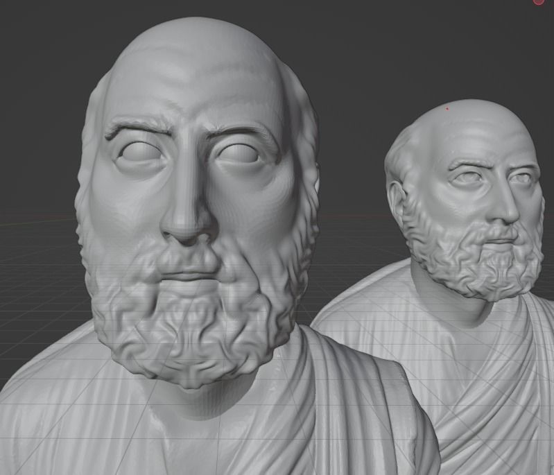 Hippocrates bust 3D print model_5