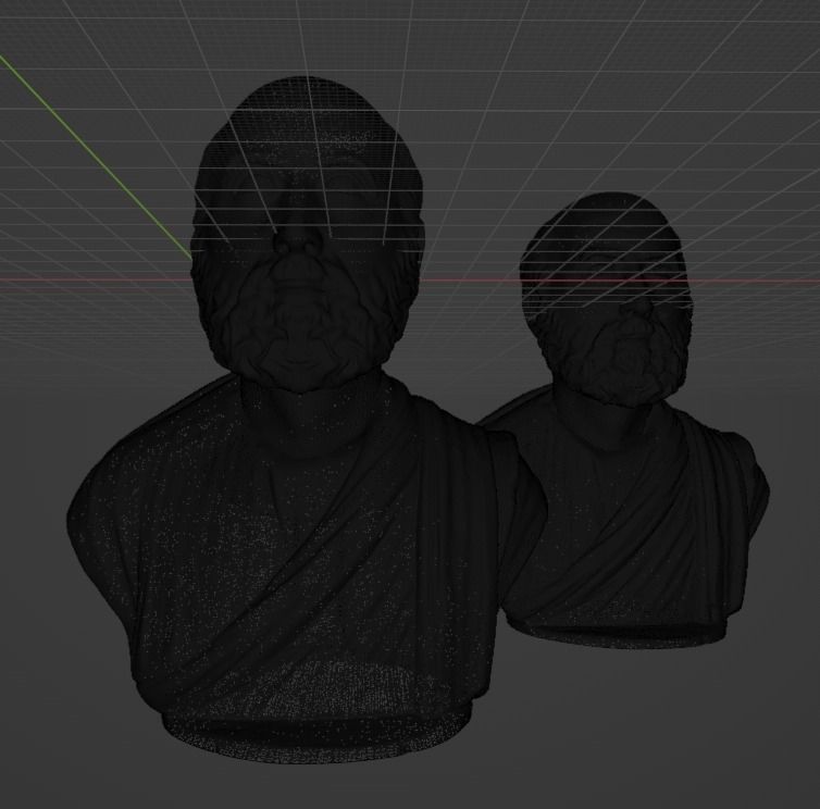 Hippocrates bust 3D print model_12