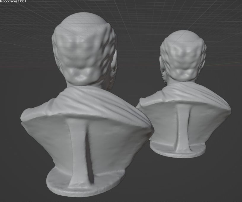 Hippocrates bust 3D print model_19