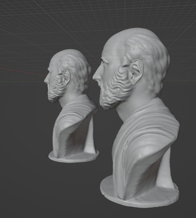 Hippocrates bust 3D print model_1