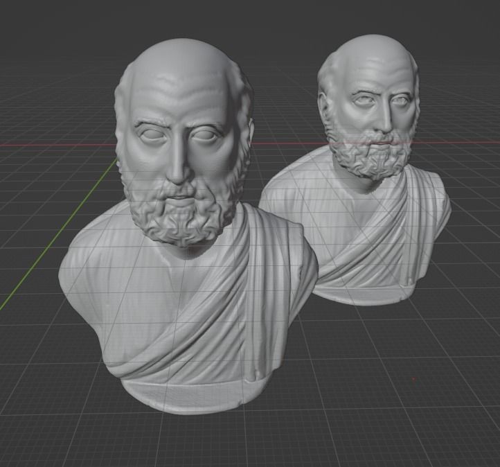 Hippocrates bust 3D print model_11