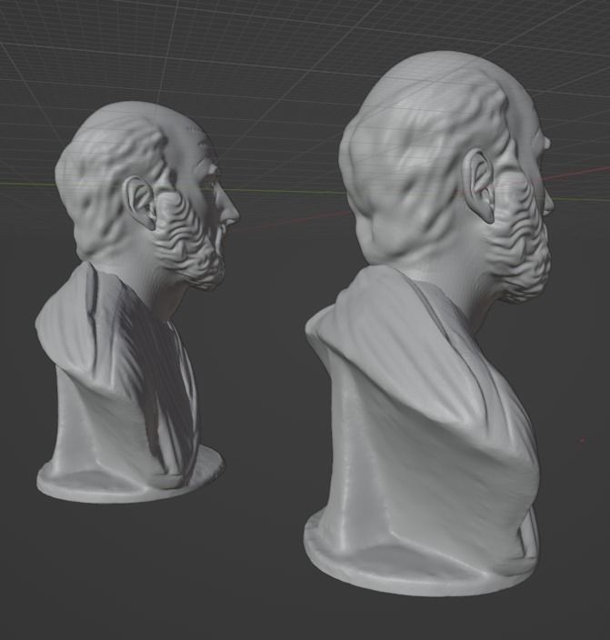 Hippocrates bust 3D print model_18
