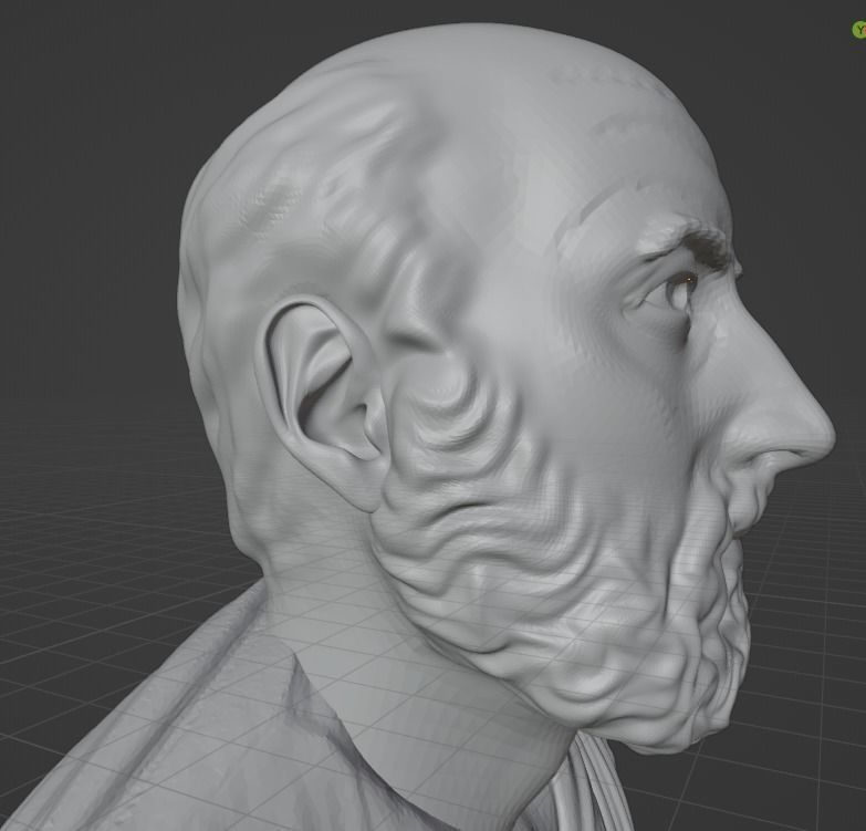 Hippocrates bust 3D print model_10