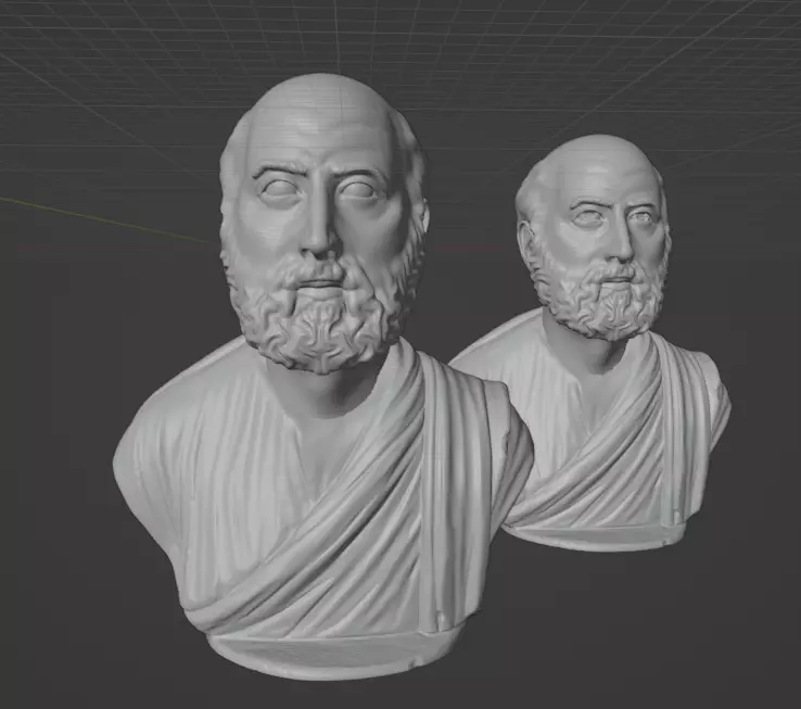 Hippocrates bust 3D print model_0