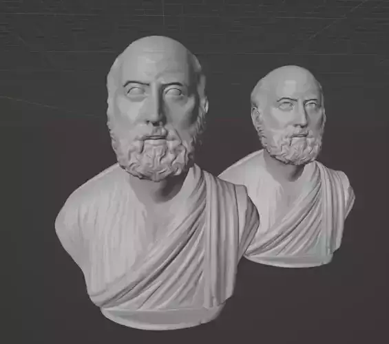 Hippocrates bust  3D print model