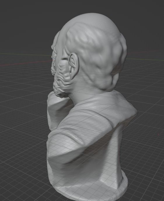 Hippocrates bust 3D print model_21