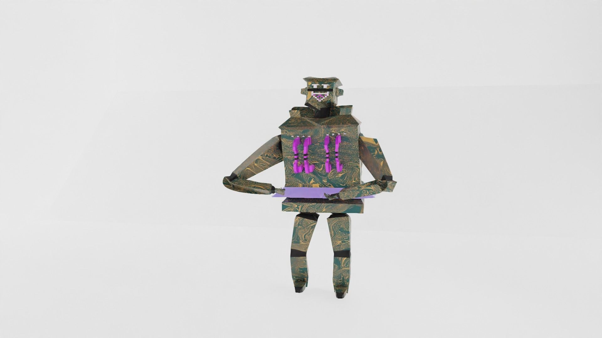 Low Poly Fantasy Character Low-poly 3D model_4