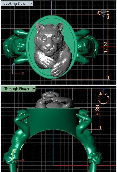 Lion Ring Man Jewelry 3D print model_4