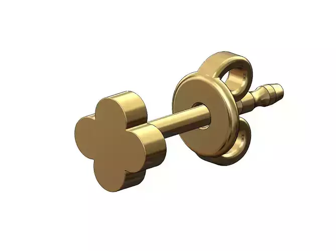 Small clover stud earring