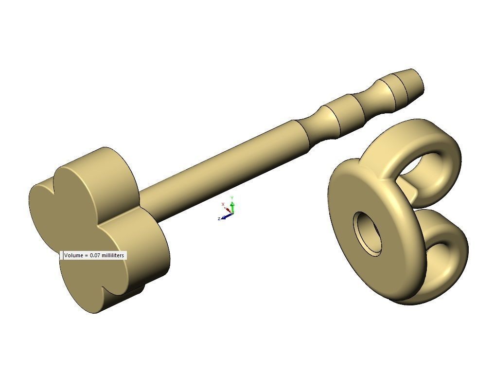 Small clover stud earring 3D print model_13