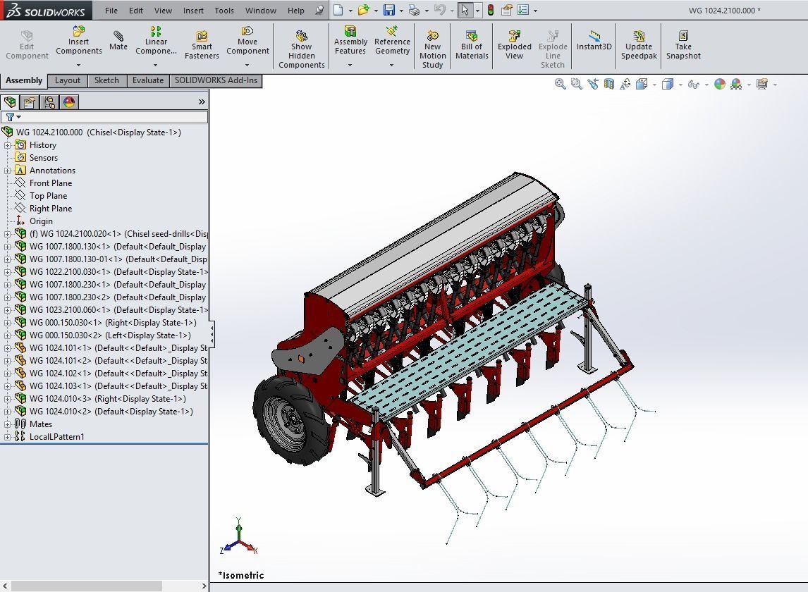WG 1024 - Mounted mechanical seed drill 3D model_26