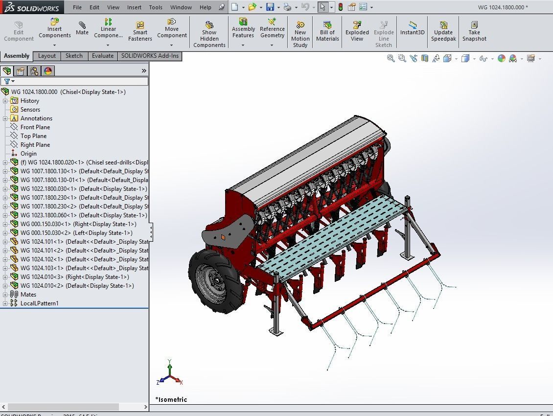 WG 1024 - Mounted mechanical seed drill 3D model_25