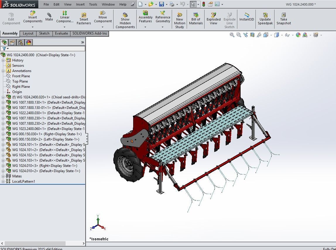 WG 1024 - Mounted mechanical seed drill 3D model_27