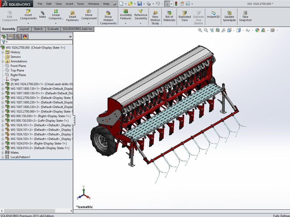 WG 1024 - Mounted mechanical seed drill 3D model_28
