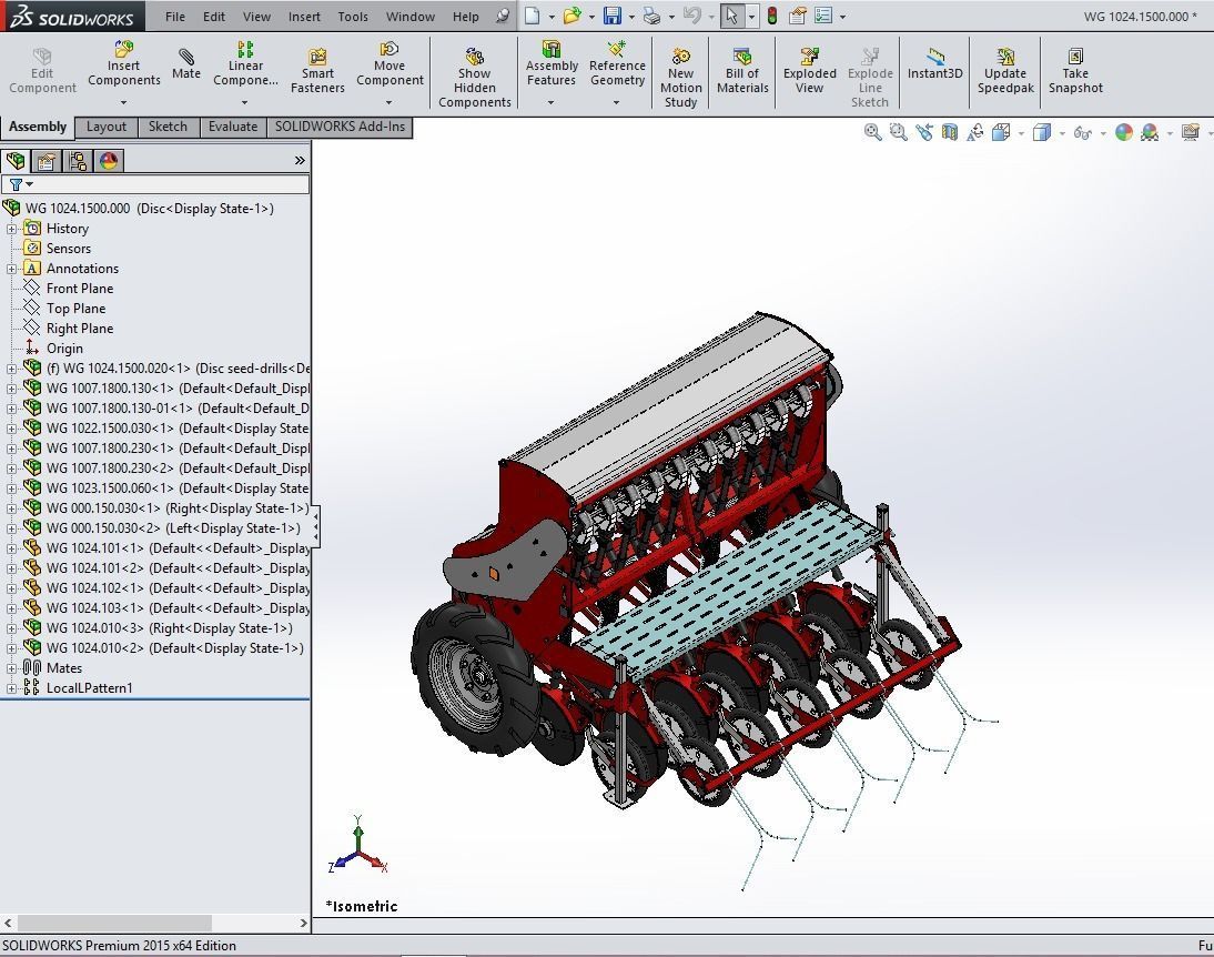 WG 1024 - Mounted mechanical seed drill 3D model_24