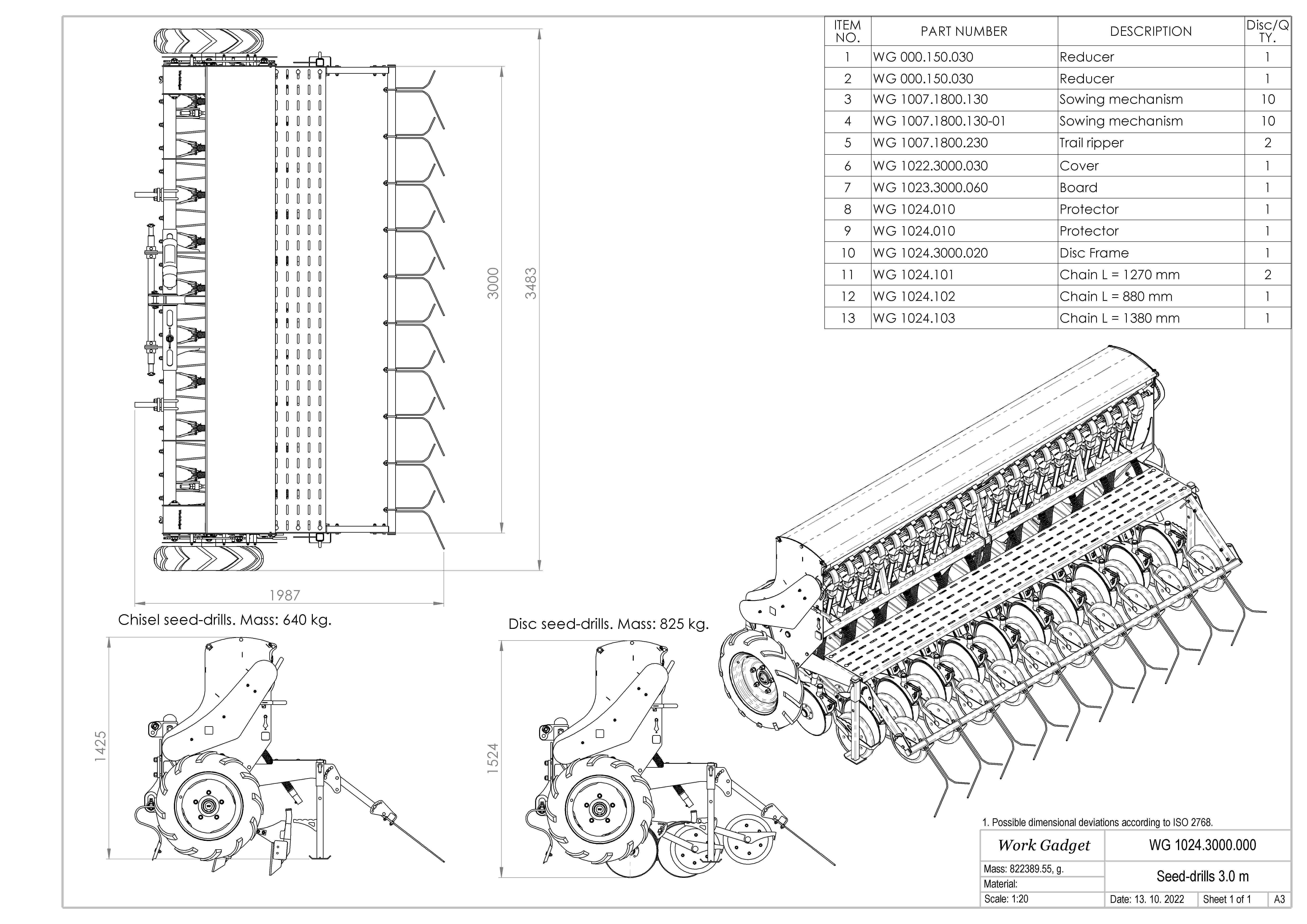 WG 1024 - Mounted mechanical seed drill 3D model_13