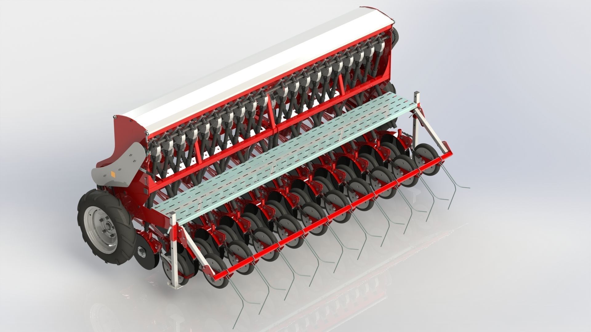 WG 1024 - Mounted mechanical seed drill 3D model_1