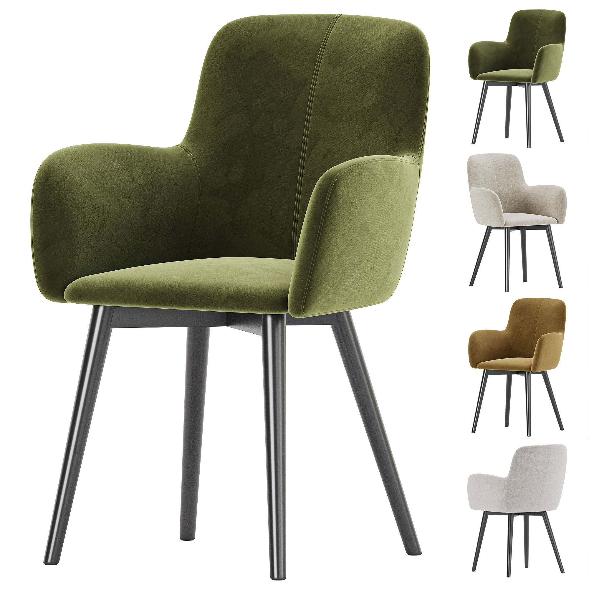 Fitz Accent Dining Chair 3D model_6