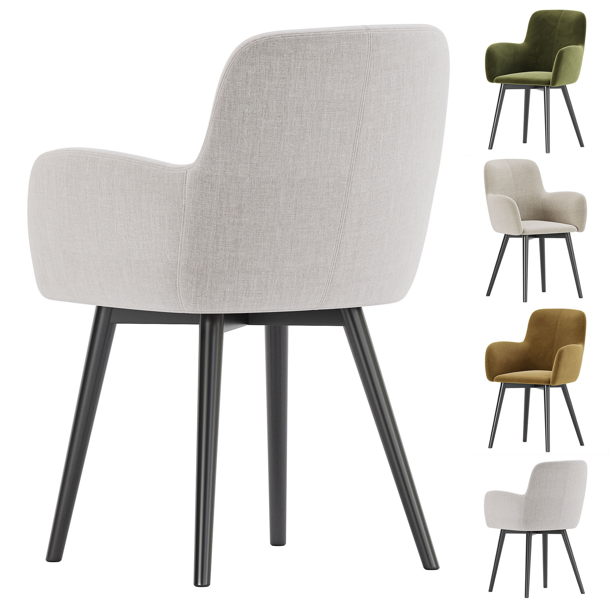 Fitz Accent Dining Chair 3D model_5