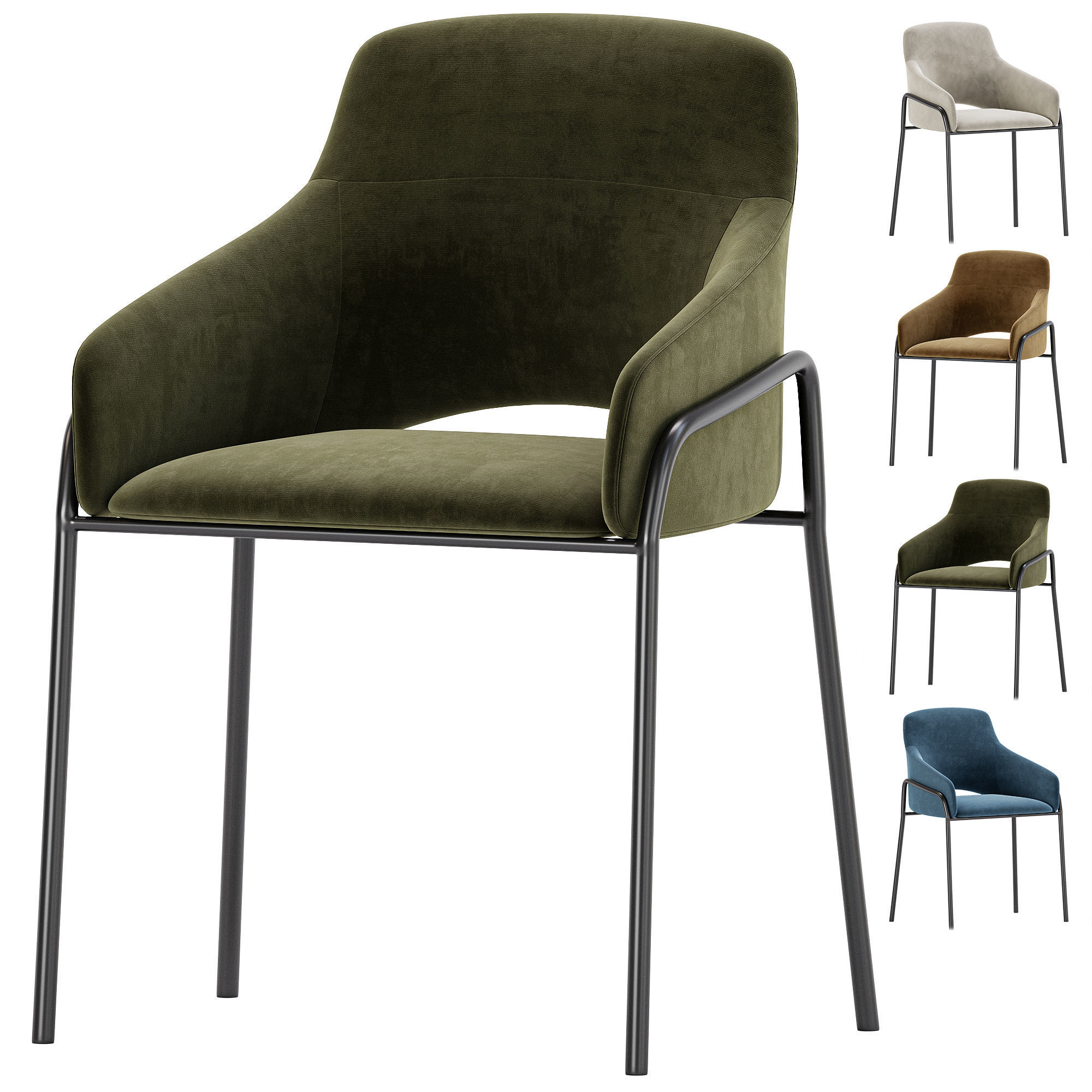 Atreve Dining Chair Verona 3D model_4