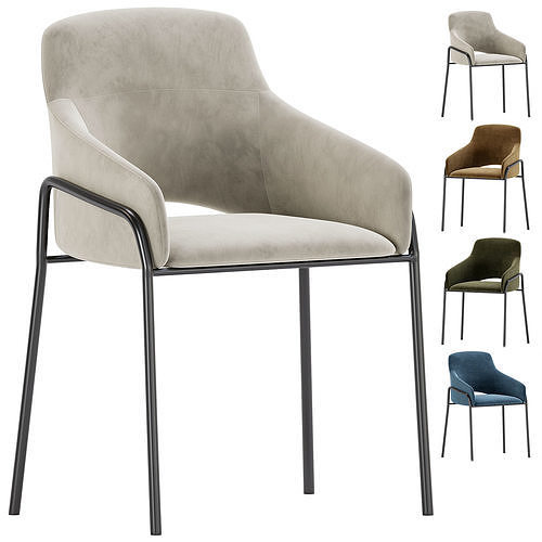 Atreve Dining Chair Verona 3D model 2