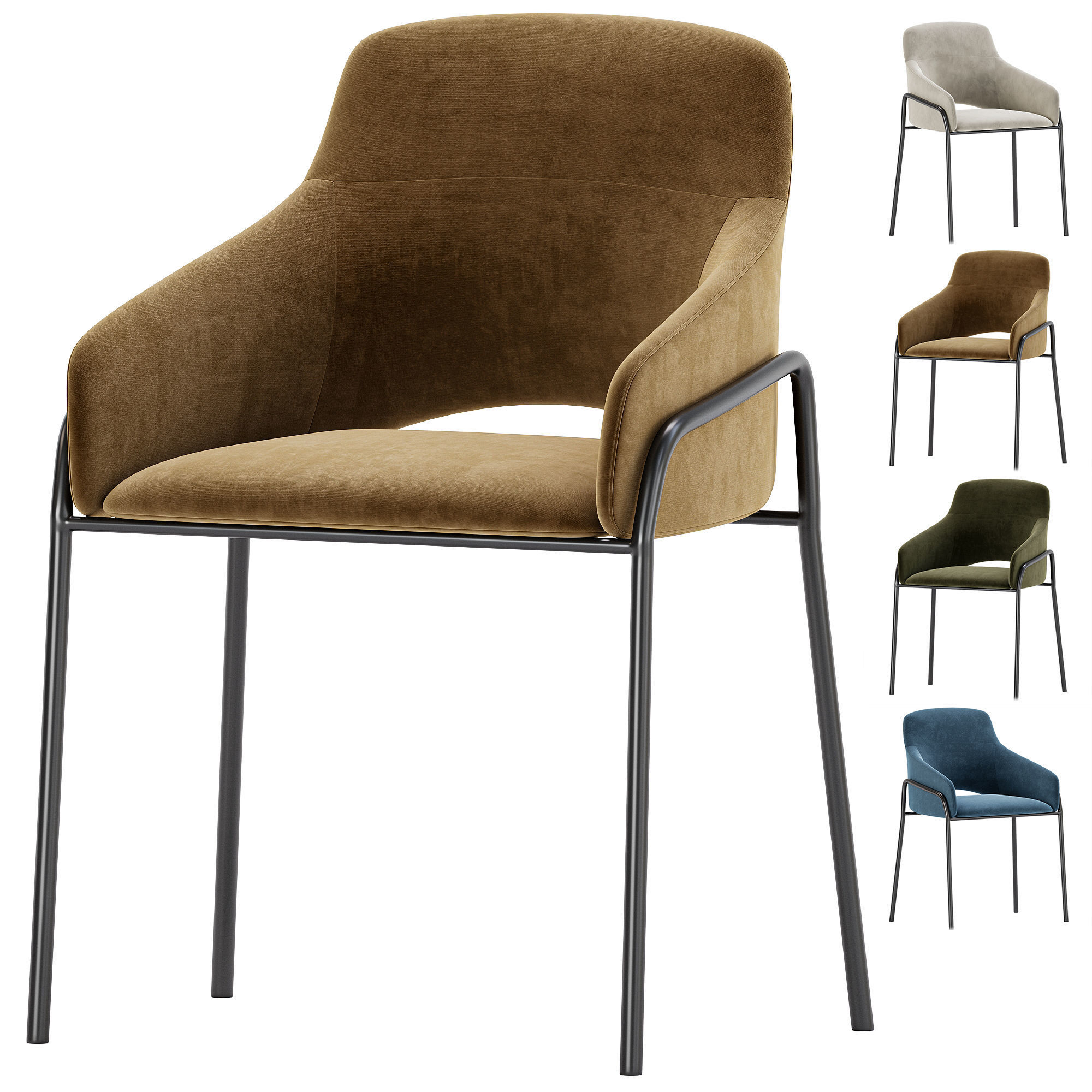 Atreve Dining Chair Verona 3D model_7