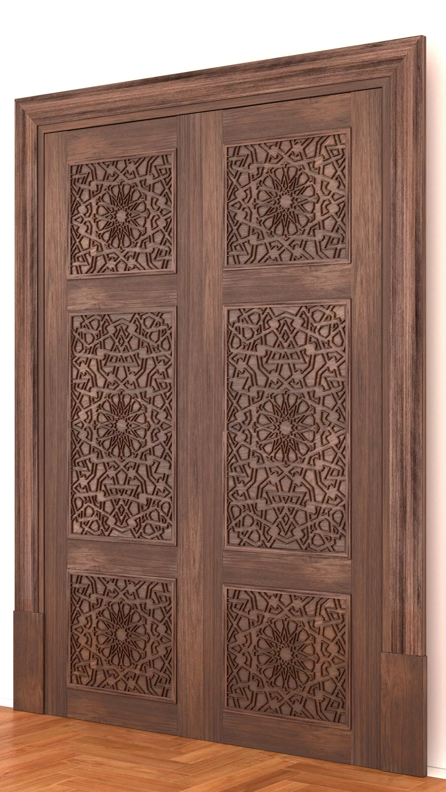 Islamic patterned door 3D model_0