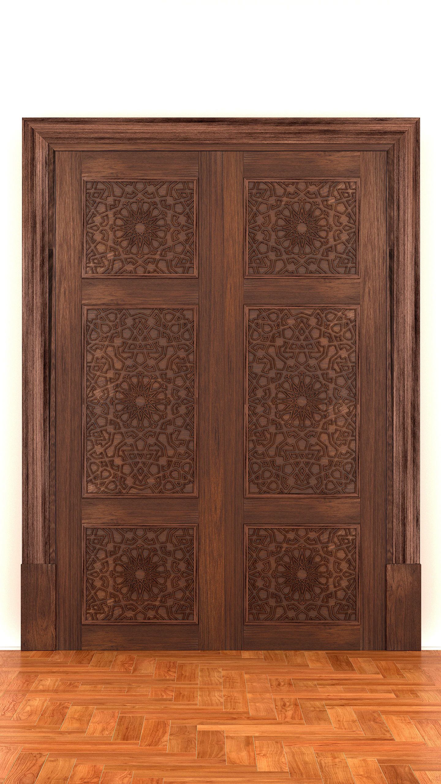 Islamic patterned door 3D model_1