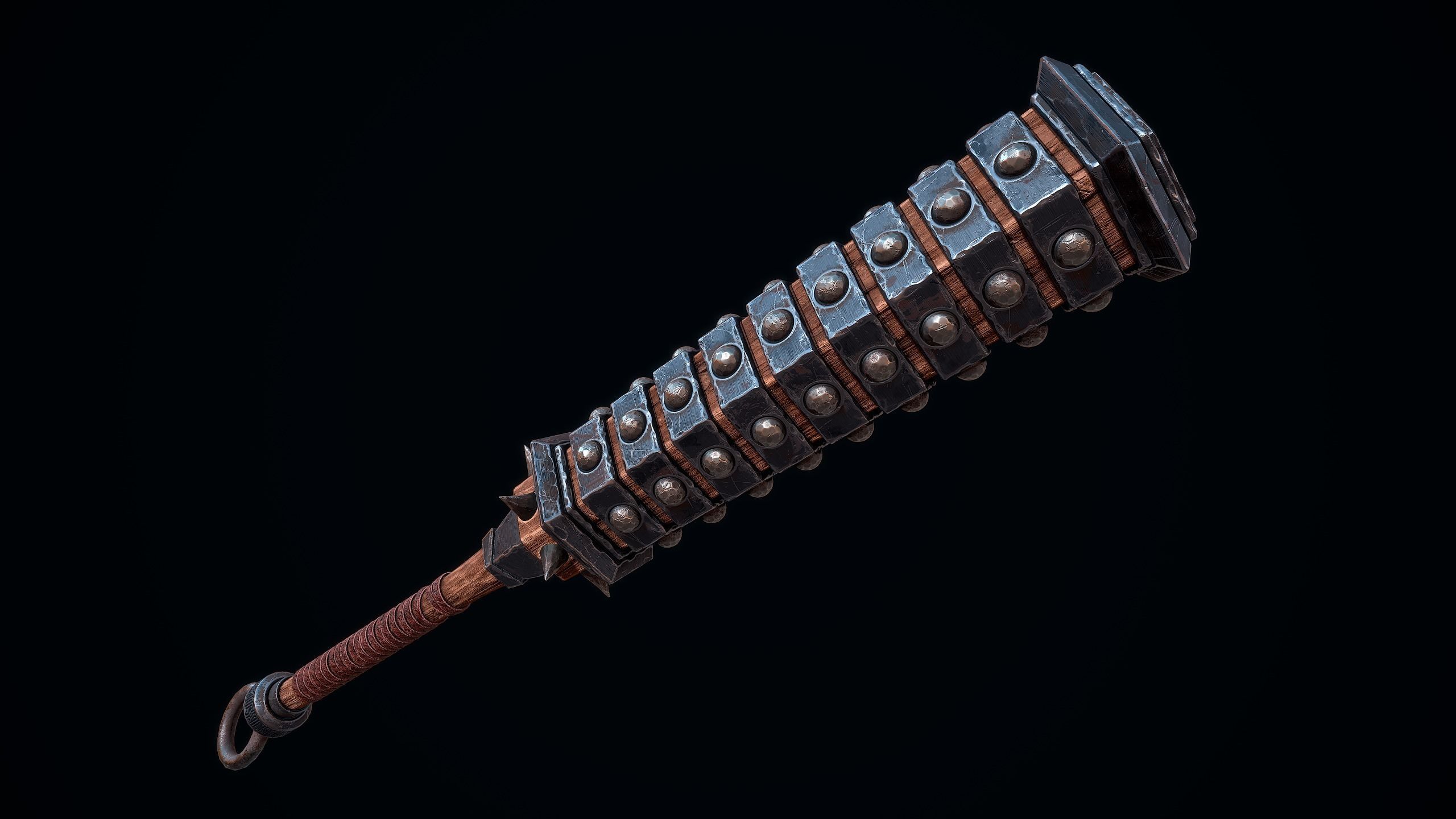 Kanabo of the Oni Low-poly 3D model_9