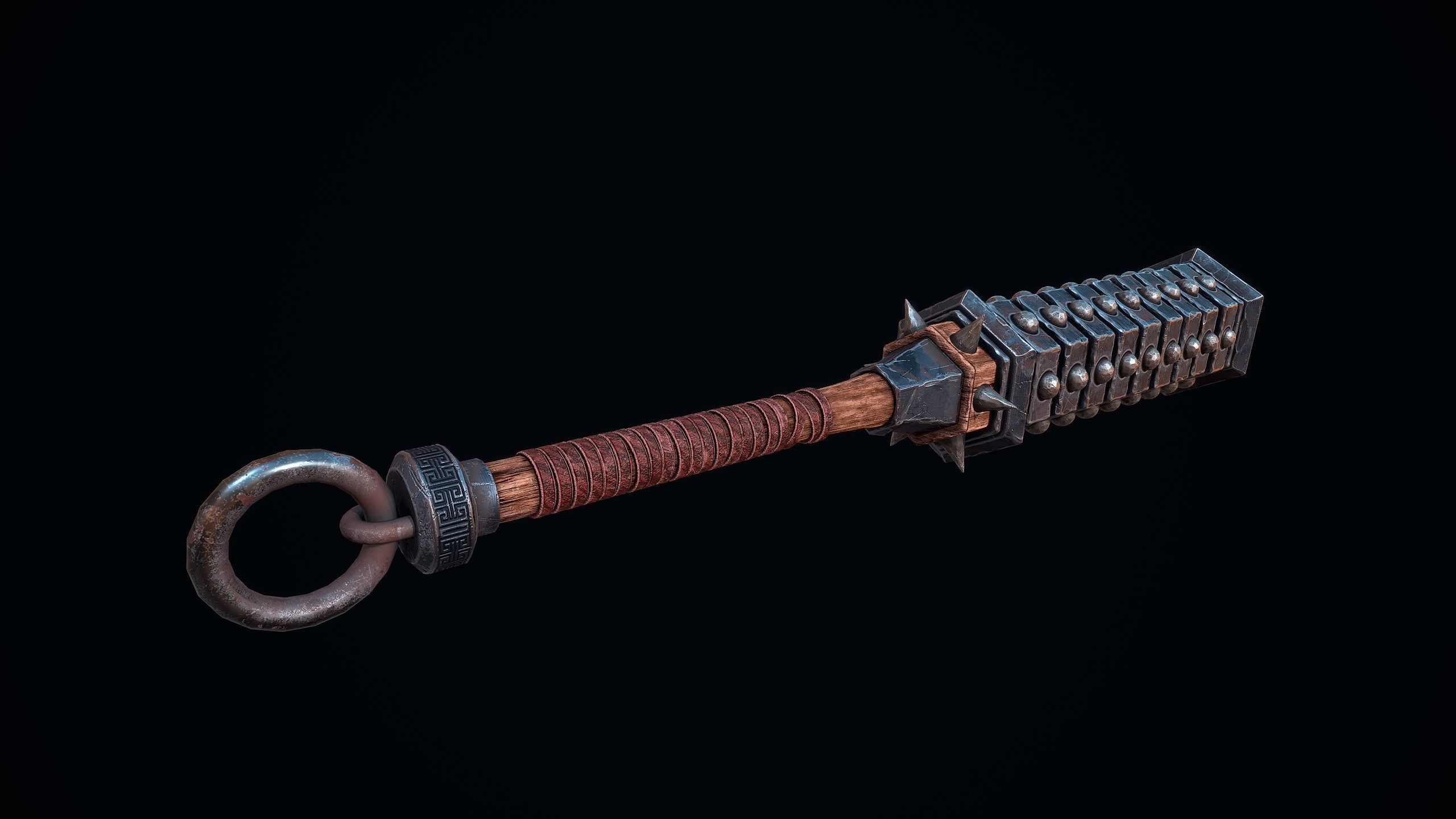 Kanabo of the Oni Low-poly 3D model_3