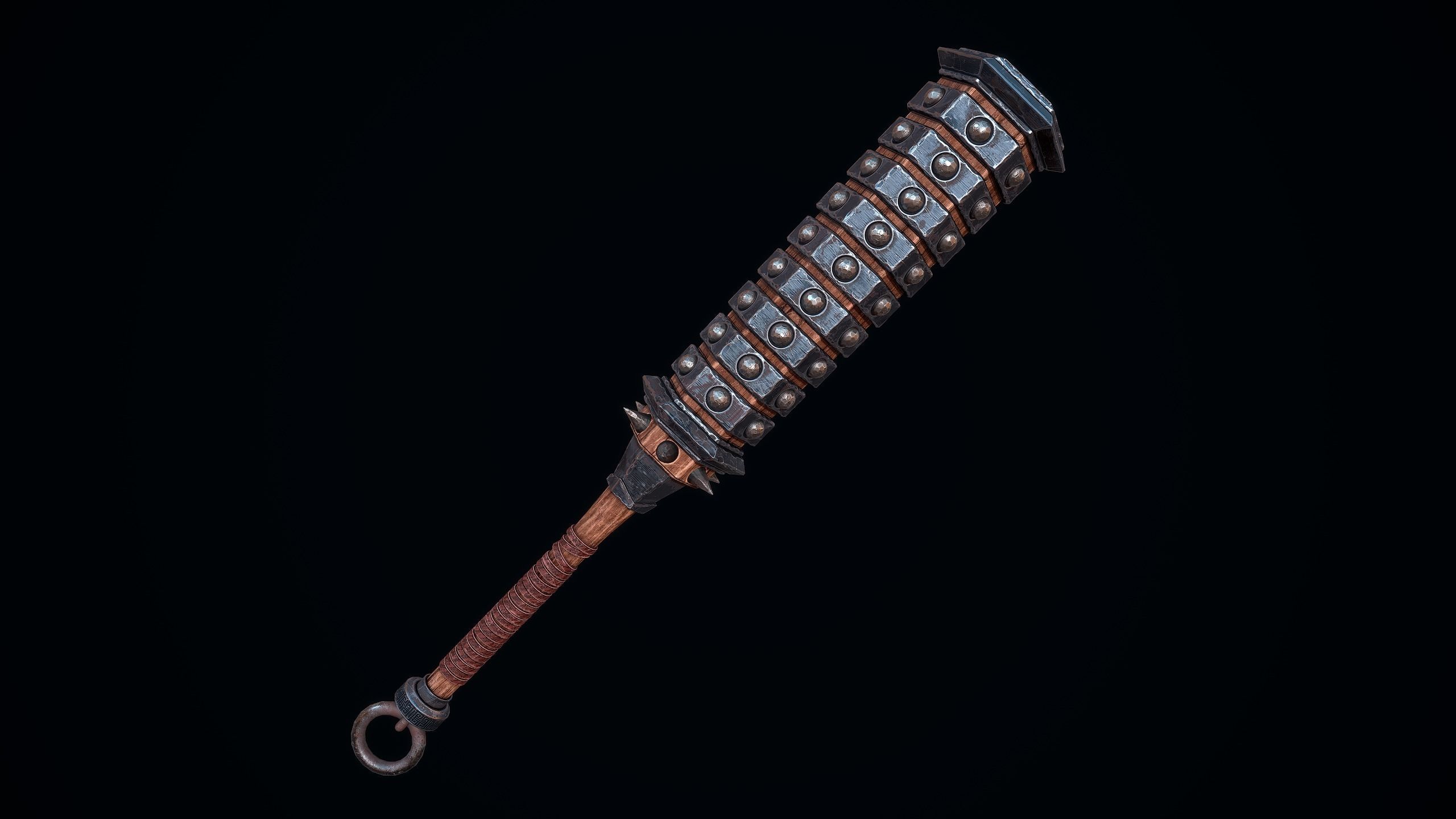 Kanabo of the Oni Low-poly 3D model_5