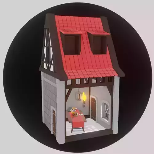 lowpoly medieval tavern collection