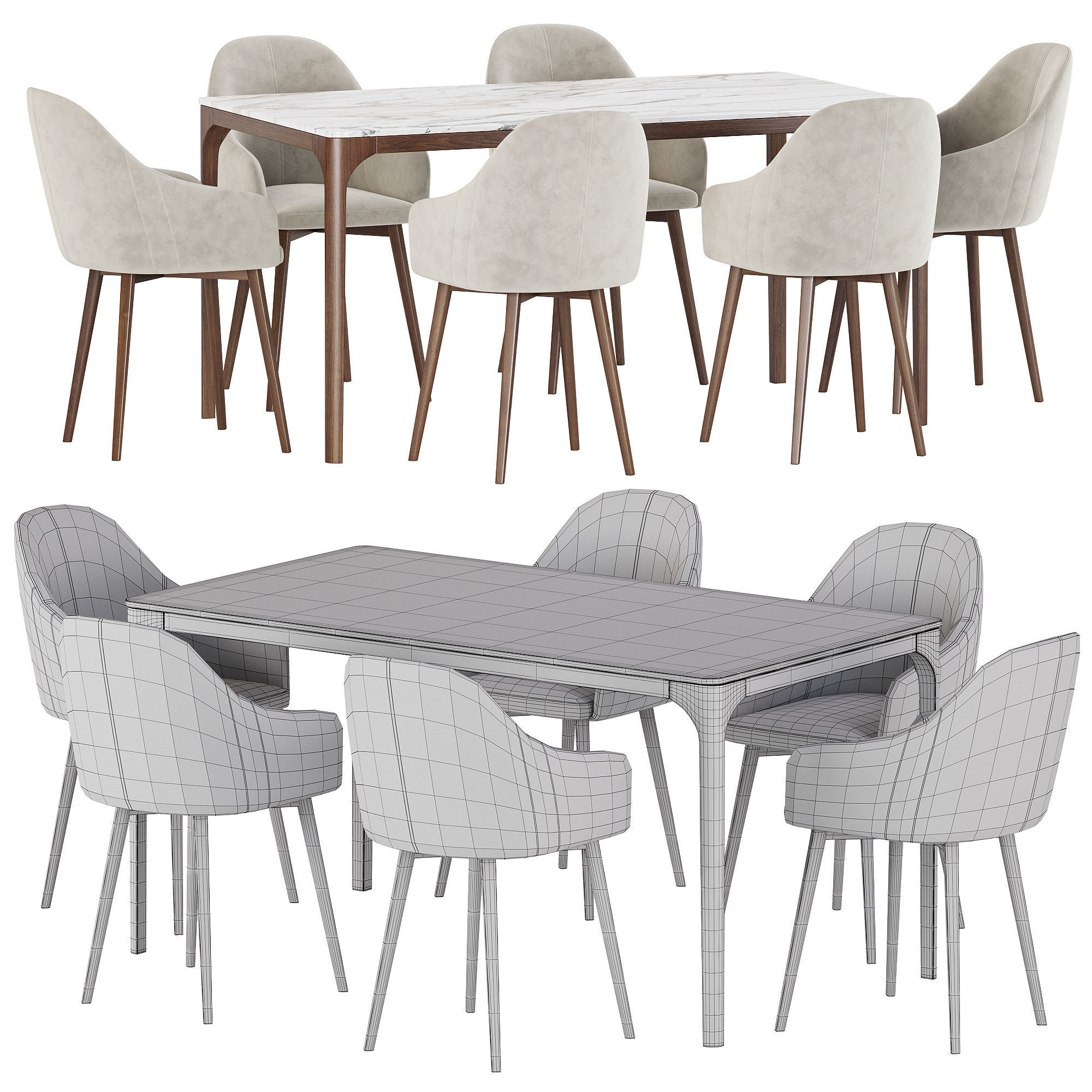 Dining set 21 3D model_6