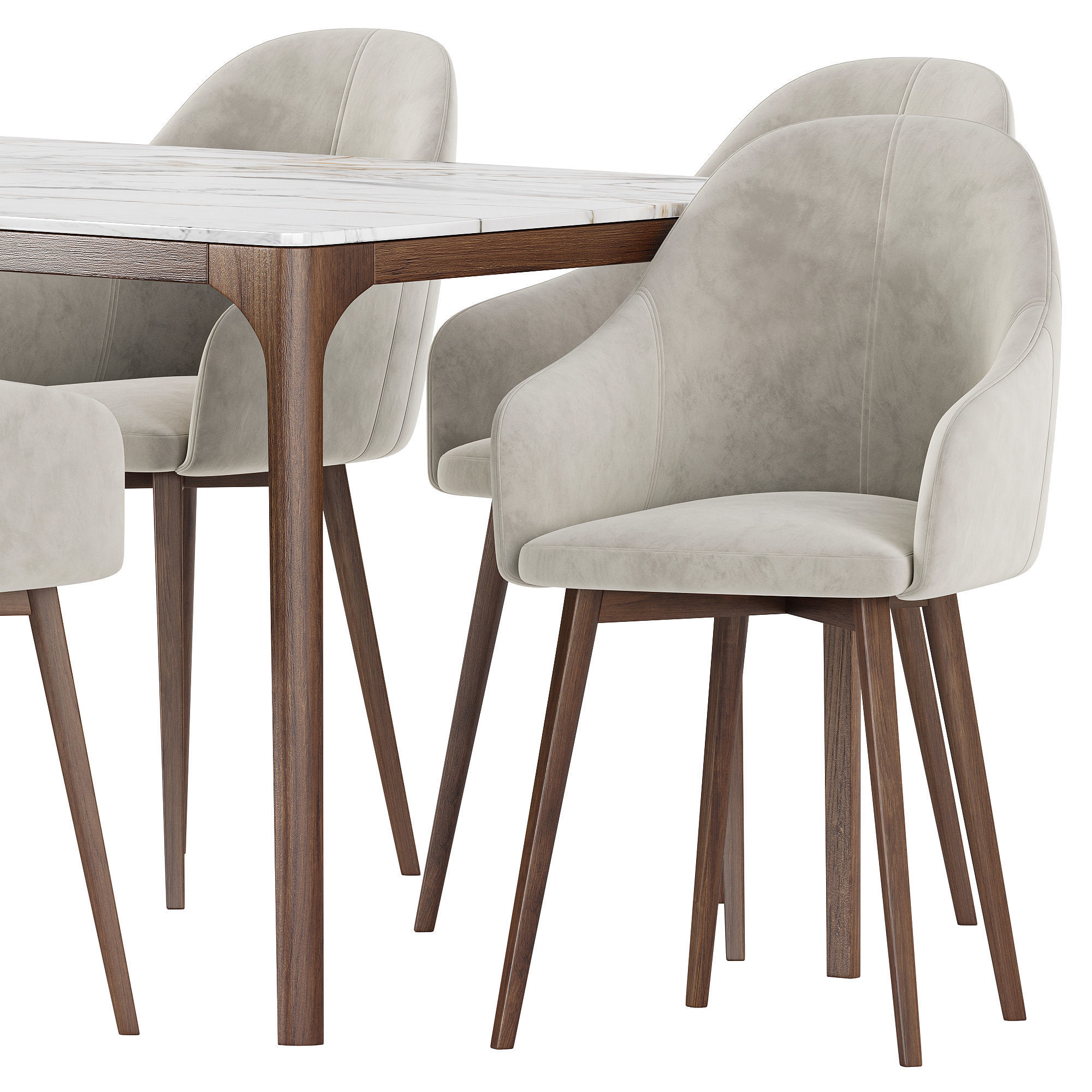 Dining set 21 3D model_4