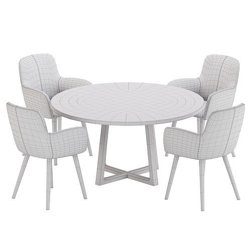 Dining set 22 3D model 6