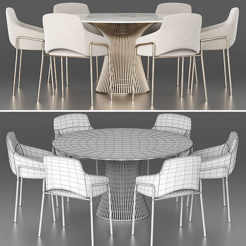 dining set 23 3D model 7