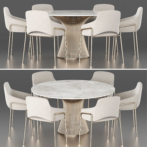 dining set 23 3D model 2