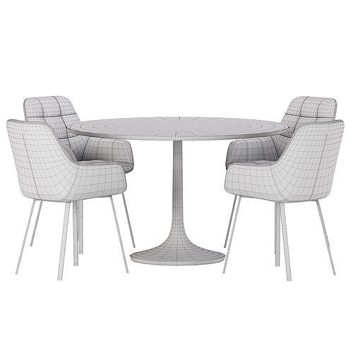 Dining set 24 3D model 7