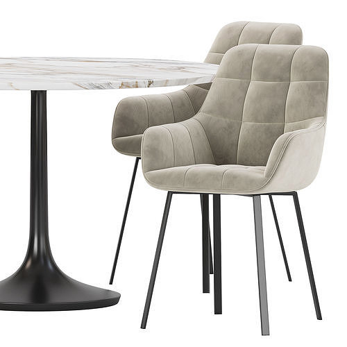 Dining set 24 3D model 2