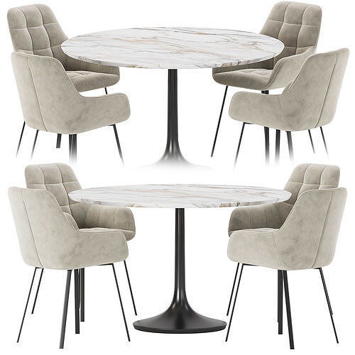 Dining set 24 3D model 3