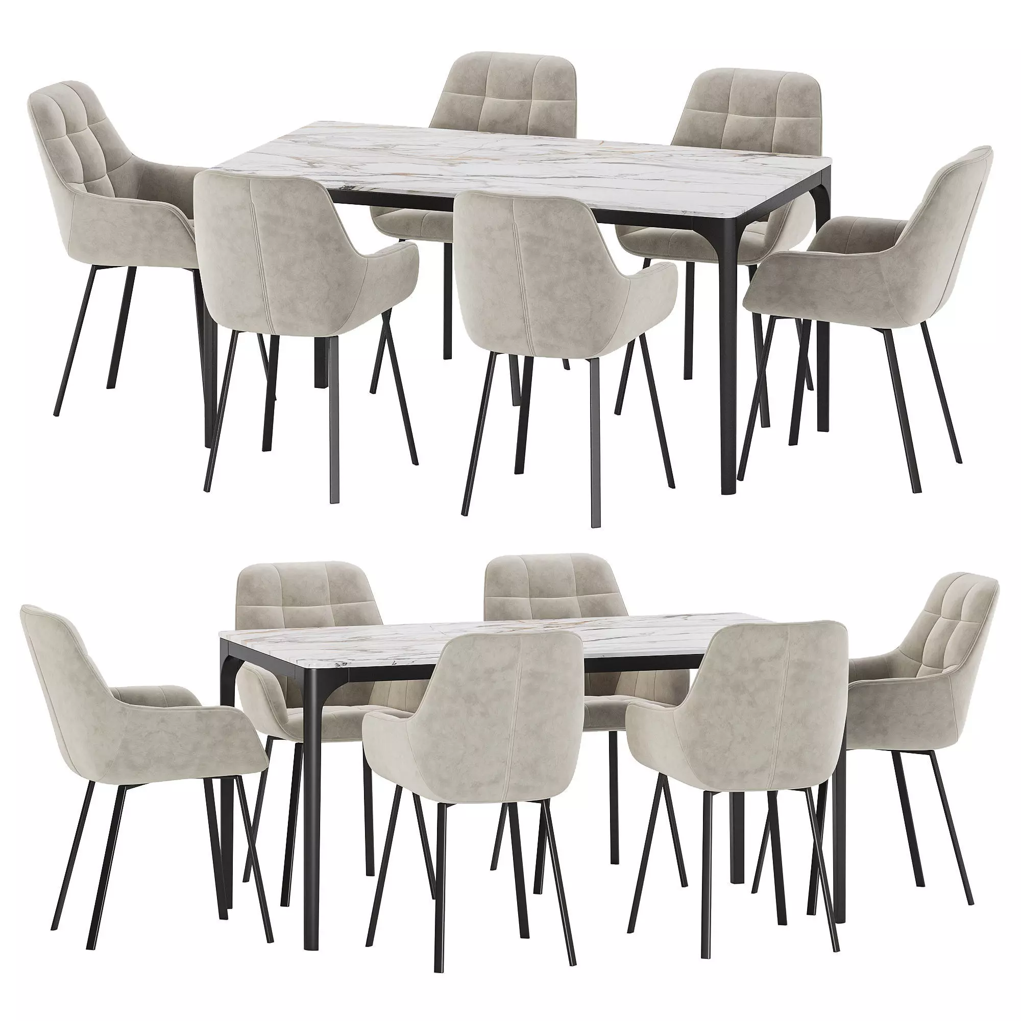 Dining set 25 3D model_0