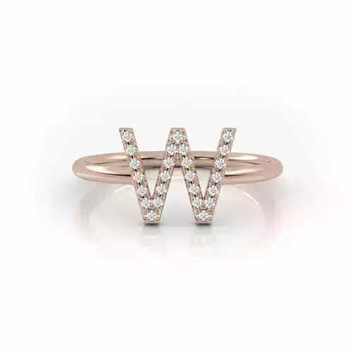 Initial W ring size 54 with professional renderings