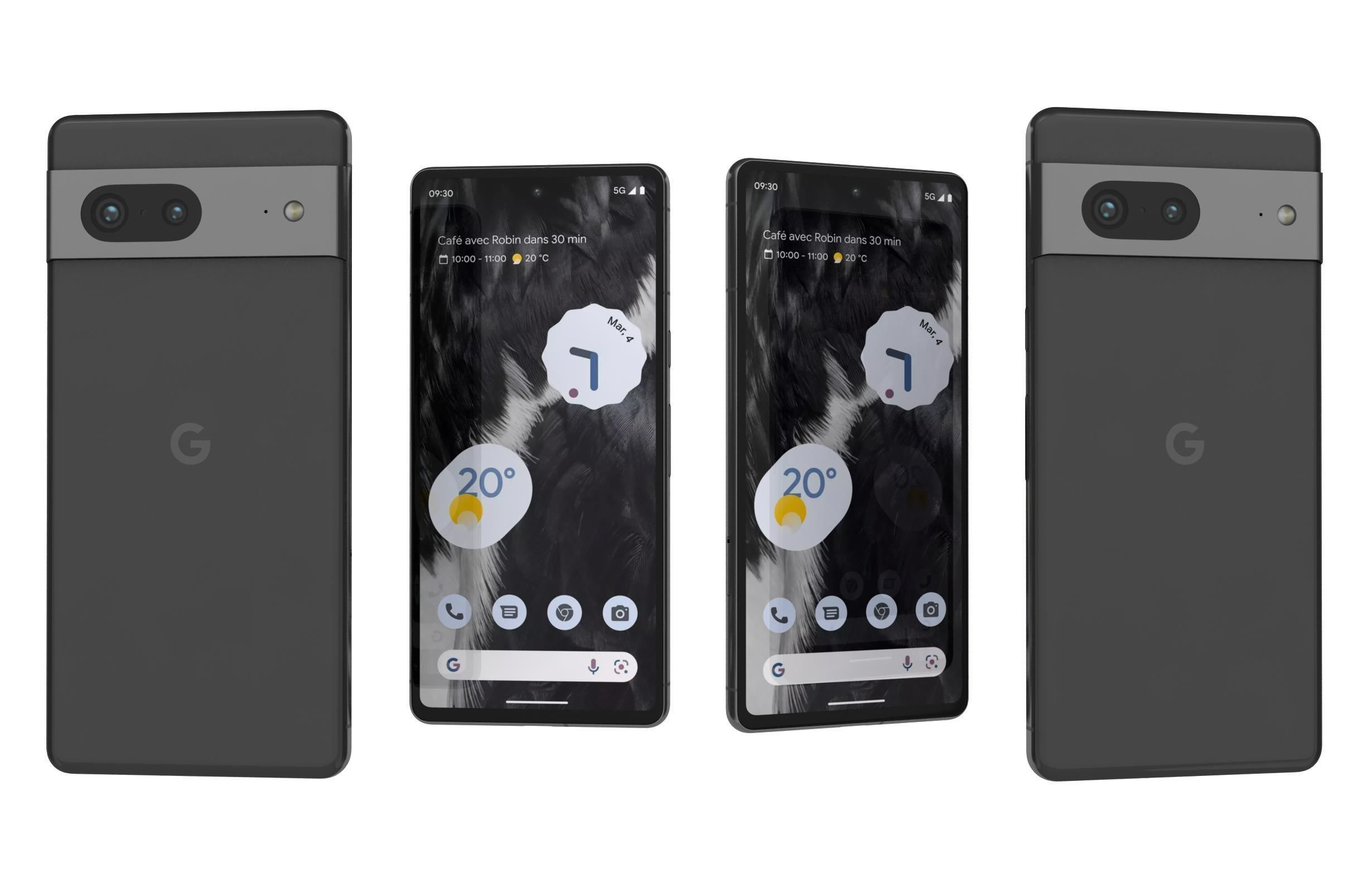 Google Pixel 7 Black 3D model_3