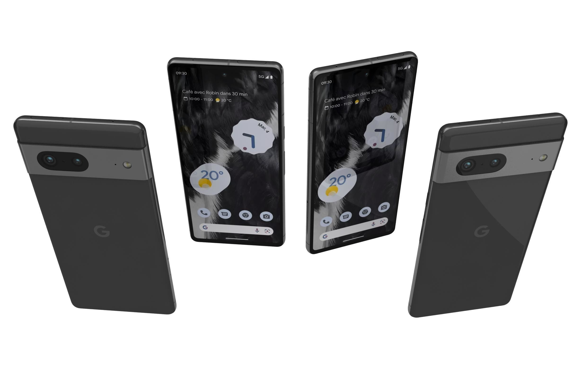 Google Pixel 7 Black 3D model_4