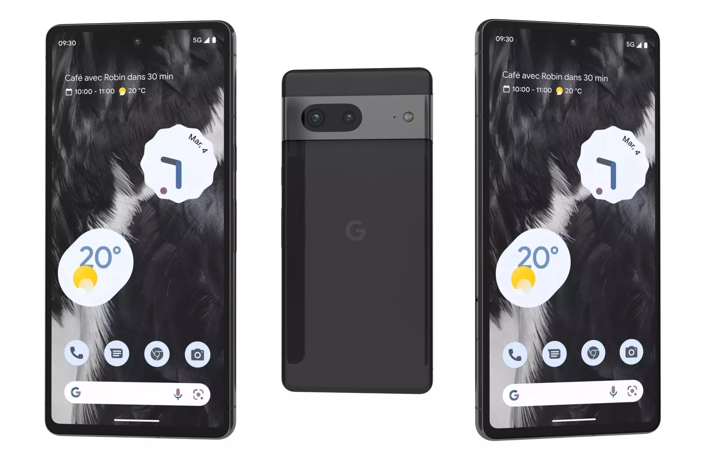 Google Pixel 7 Black 3D model_0