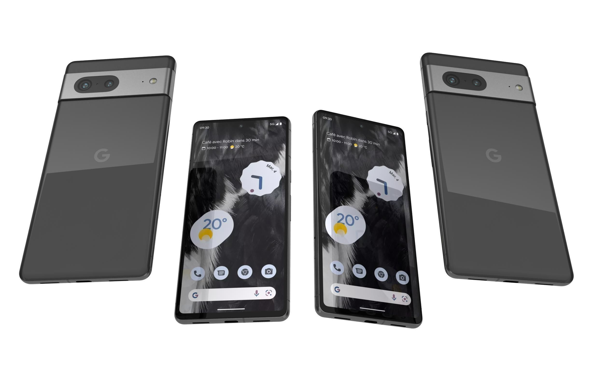 Google Pixel 7 Black 3D model_5