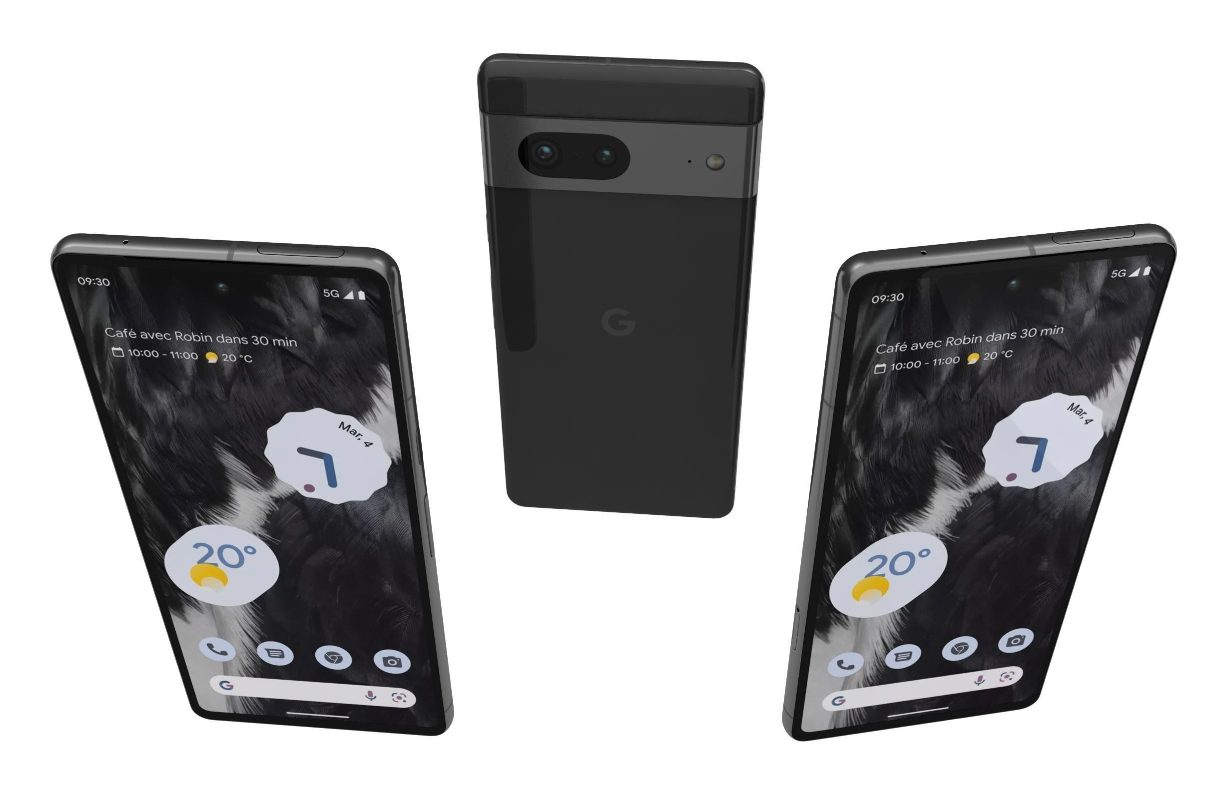 Google Pixel 7 Black 3D model_1